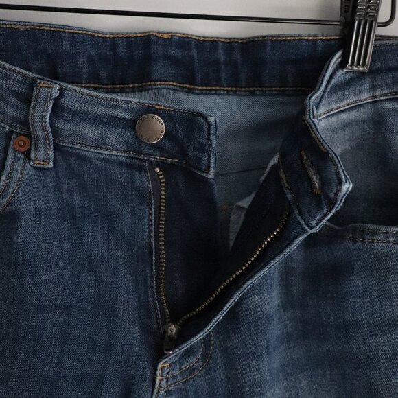 Du/er Performance 26x32 Straight Leg Slim 5-Pocket Blue Med-Wash Denim Jeans - Picture 7 of 14